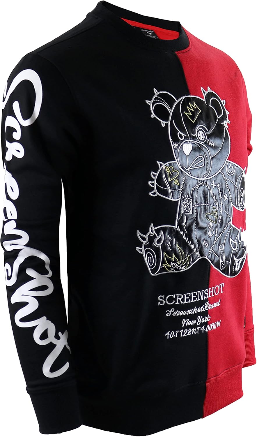 SCREENSHOT Mens Urban NYC Hip Hop Premium Fleece - Pullover Active Streetwear Fashion Crew Neck Sweatshirt - Image 5