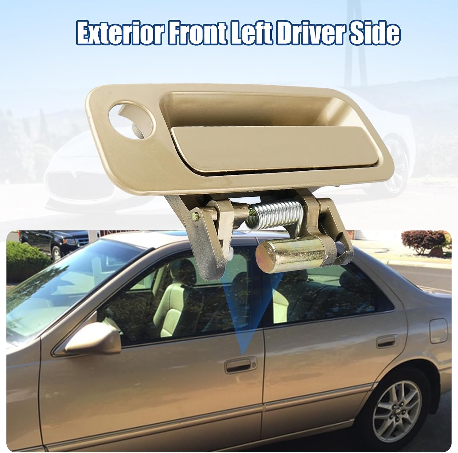 NPAUTO Front Left Driver Side Exterior Outside Door Handle Replacement for Toyota Camry 1997 1998 1999 2000 2001, Gold 79426