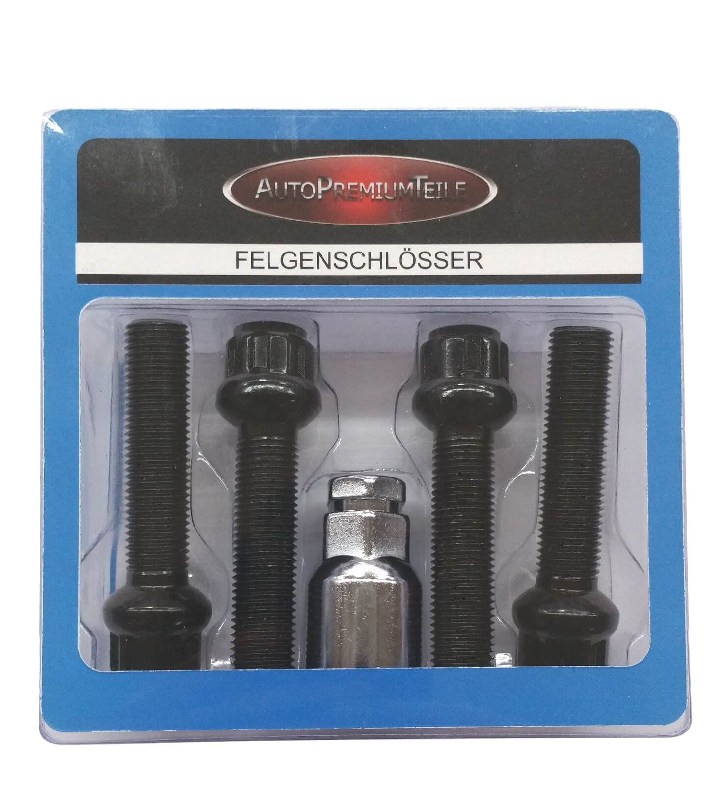 Blokada do felg M14 x 1,5 x 60 mm, ściągacz kulowy R14, 4 x czarne zamki do felg, 4 szt. w zestawie
