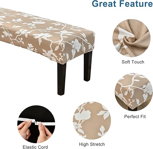 Vista 95 de Eco-Ancheng Funda para silla de comedor, funda extraíble para protección de banco, asiento y silla, sala de estar y cocina A1