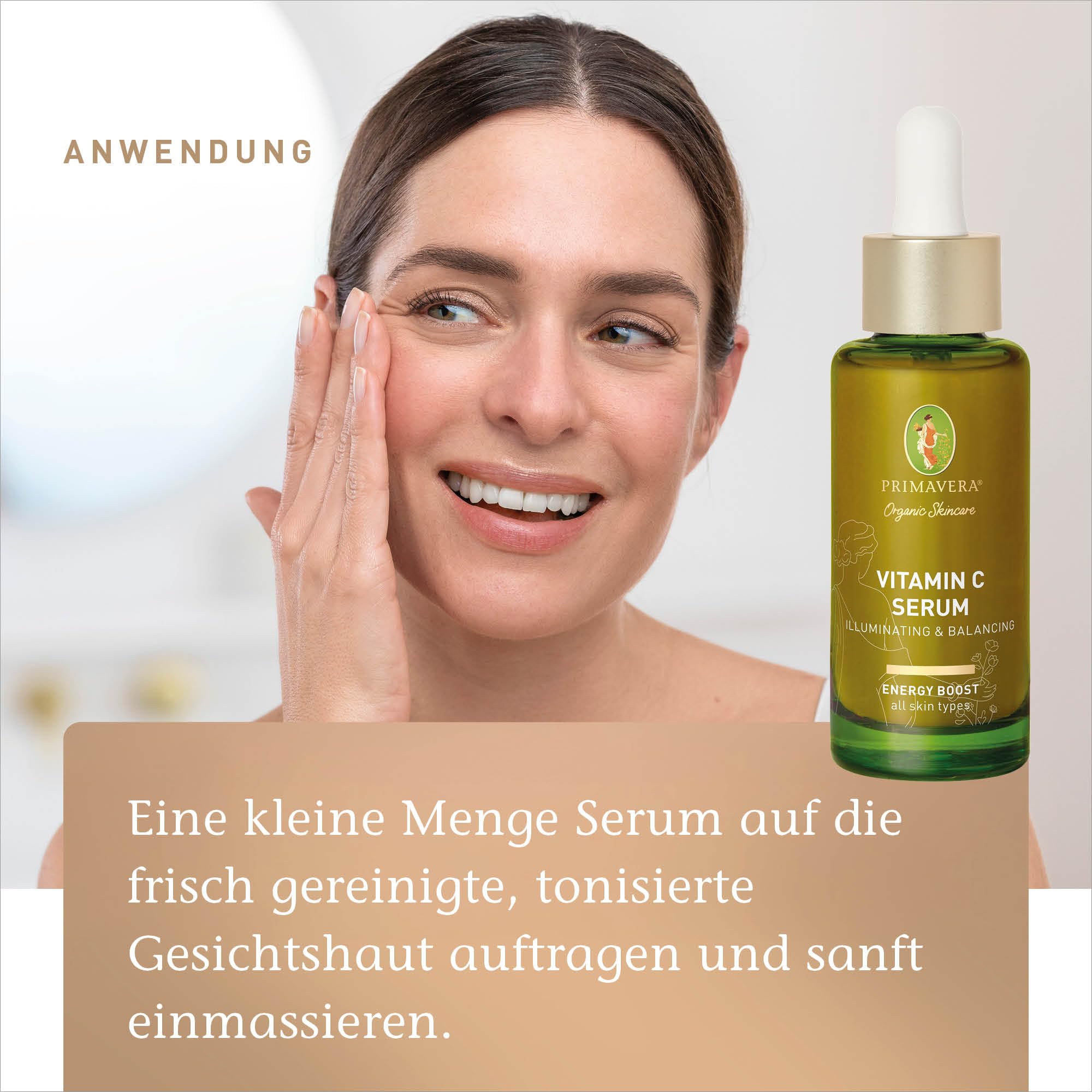 PRIMAVERA - Vitamin C Serum Illuminating & Balancing 30 ml - Naturkosmetik - elegantes Vitamin C Gesichtsserum für alle Hauttypen - verleiht bei Hyperpigmentierung einen strahlenden Teint - vegan