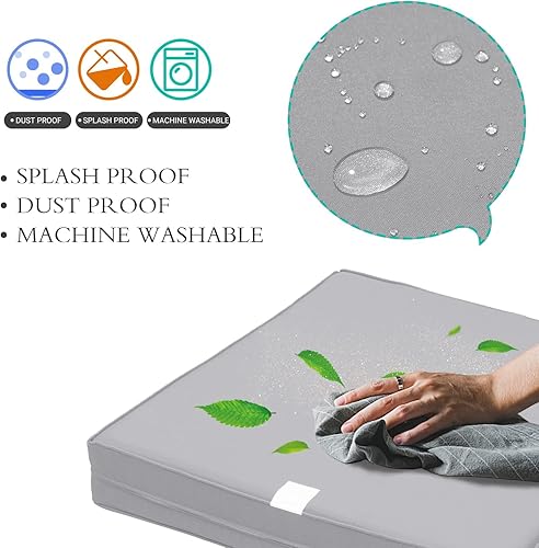 Miniatura 6 de Paquete de 14 fundas de repuesto para cojines de asiento para exteriores, 7 piezas, 6 plazas, muebles de ratán de mimbre, juego de conversación para