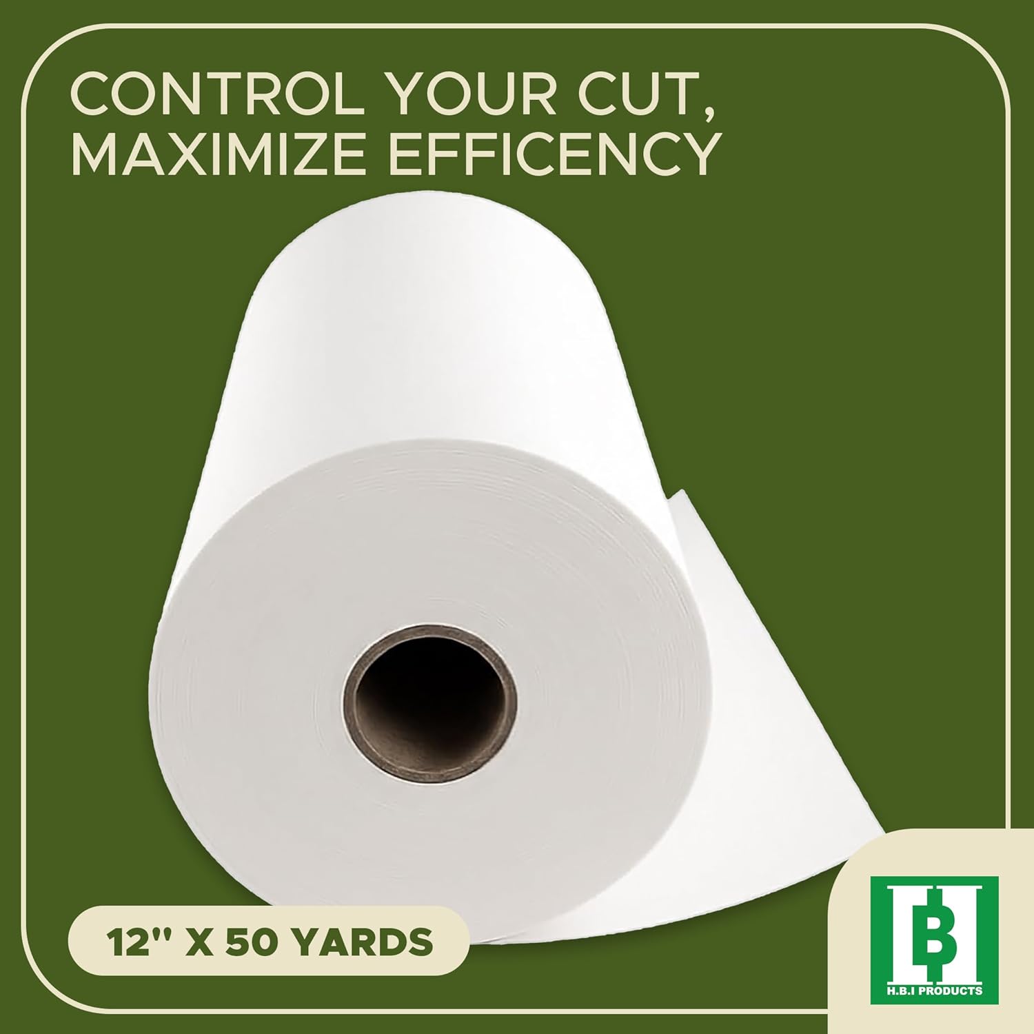 H.B.I. Products Cut Away Embroidery Stabilizer Roll 12" x 50 Yards, 2.5 oz Permanent Cutaway Backing for Machine & Hand Embroidery, Soft USA Made - Image 2