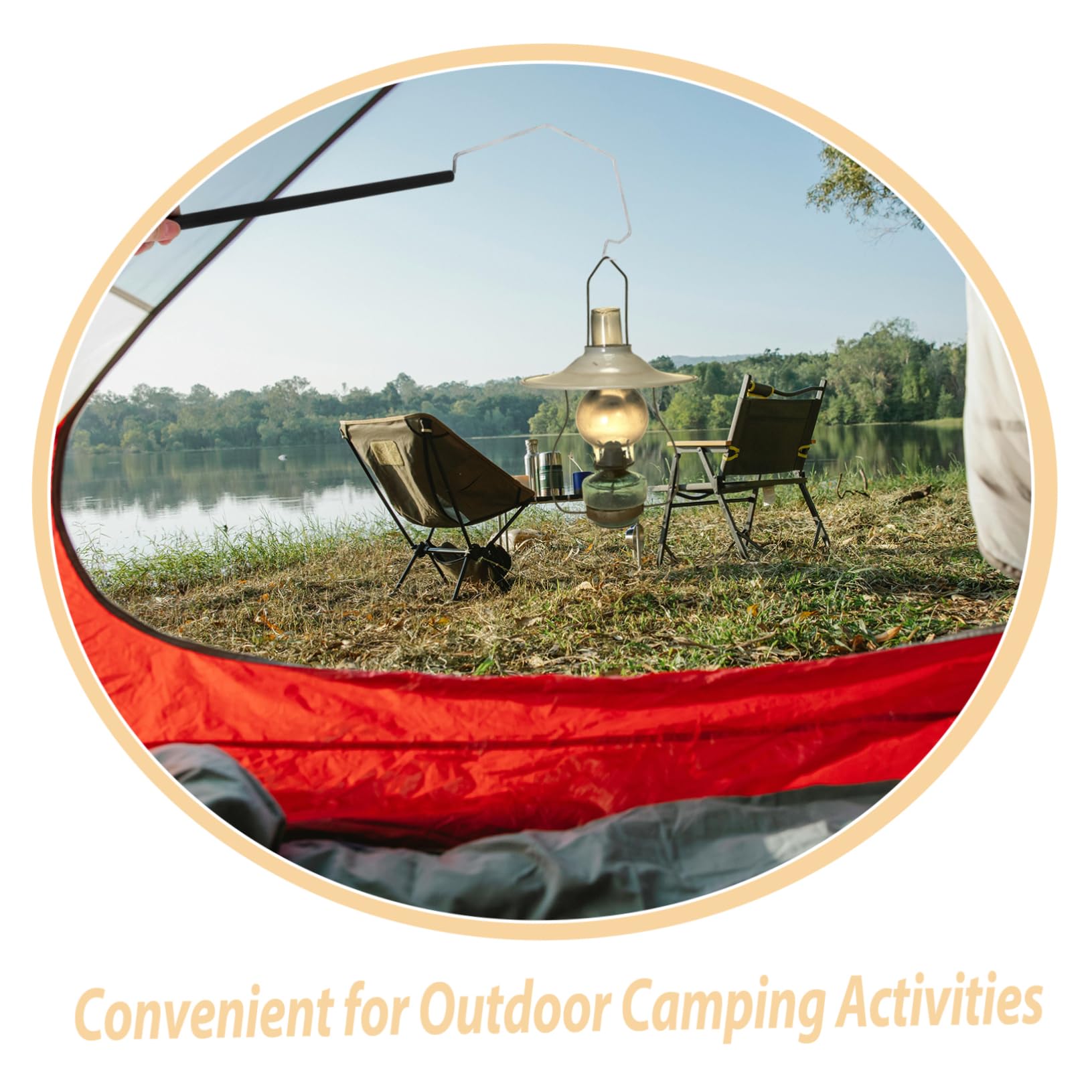 Levemolo Stable Performance Camping Light Stand Aluminum Alloy Lamp Hanger Versatile Light Holder for Camping Hiking Night Fishing