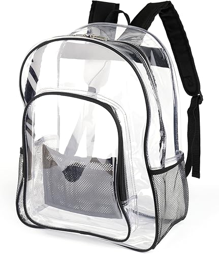 Miniatura 7 de Mochila transparente resistente transparente de PVC transparente Plstic transparente, Negro