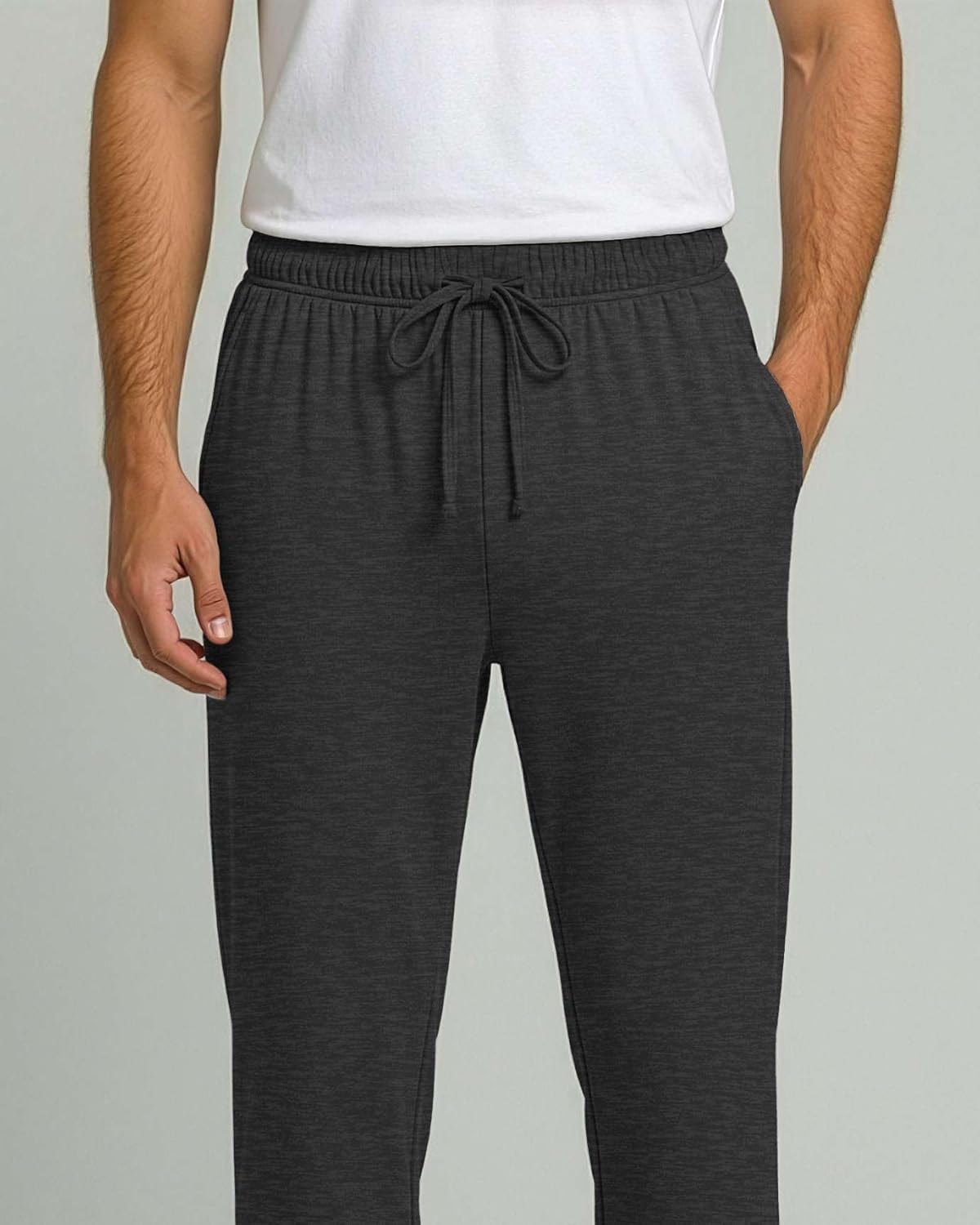 Real Essentials 3 Pack: Men's Ultra Soft Cotton Pajama Pants - Sleep Lounge PJ Joggers with Pockets (Available in Big & Tall) - Image 4