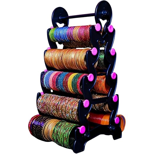 Bangle Organizer Stand - Black with Pink 24L