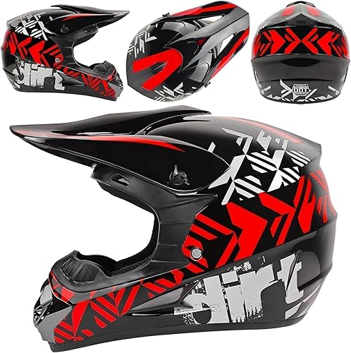 Miniatura 3 de SPARK DOT - Casco de motocross juvenil, casco de motocross para niños, cara completa, ligero y transpirable para bicicleta eléctrica todoterreno,