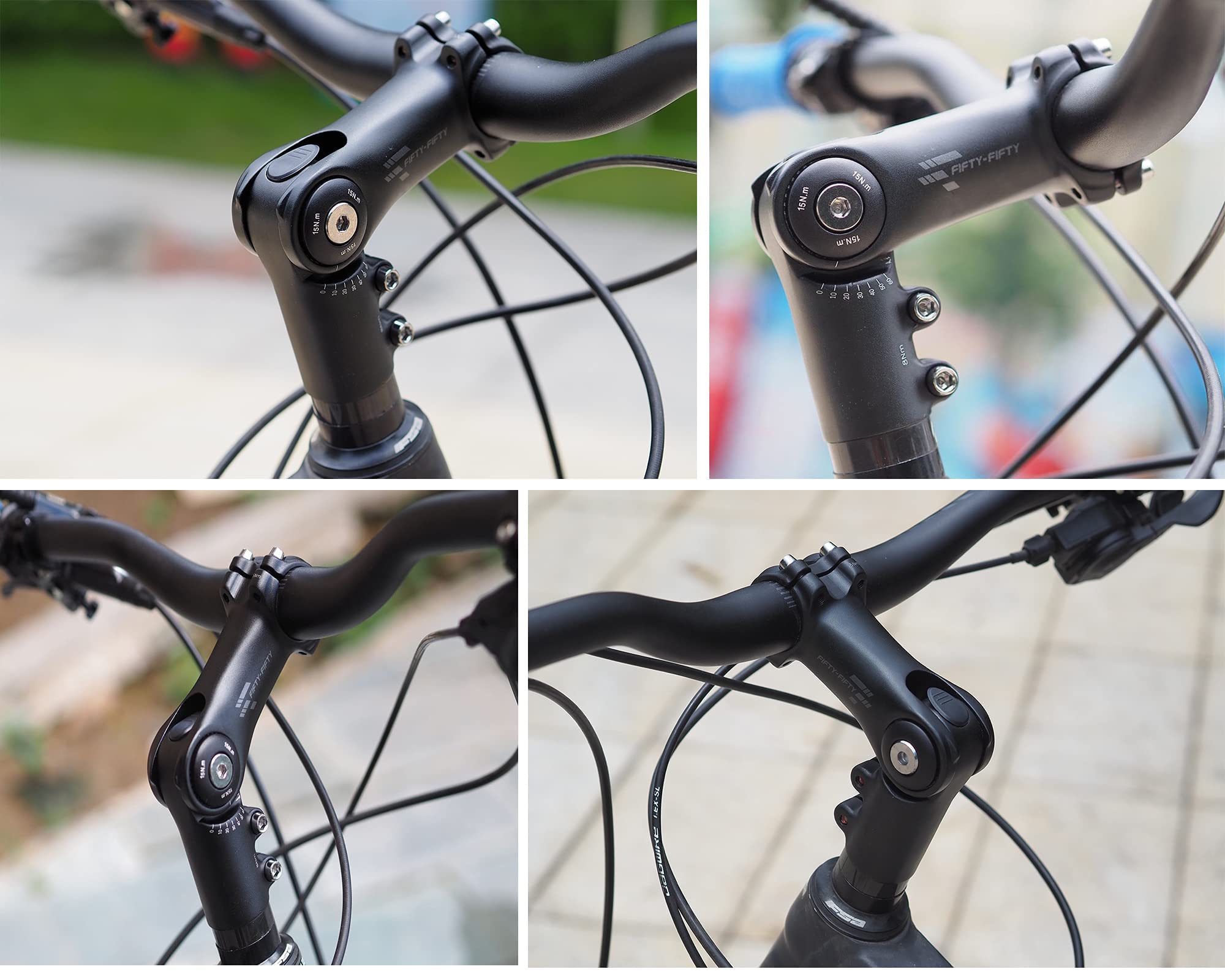 Potence Vélo 31,8mm FIFTY-FIFTY 7 Degrés - Rehausseur Guidon Alliage Aluminium