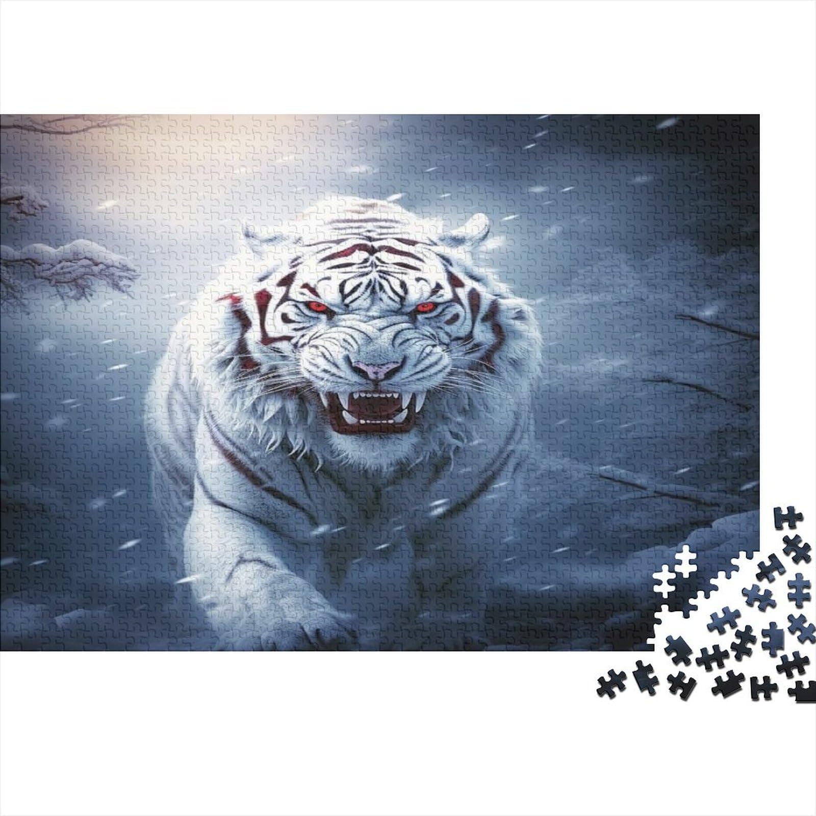 Puzzle Tiger Puzzle 1000 elementów, Puzzle dla dorosłych, Puzzle - Wysokiej jakości nadruk 1000 sztuk (75 x 50 cm)