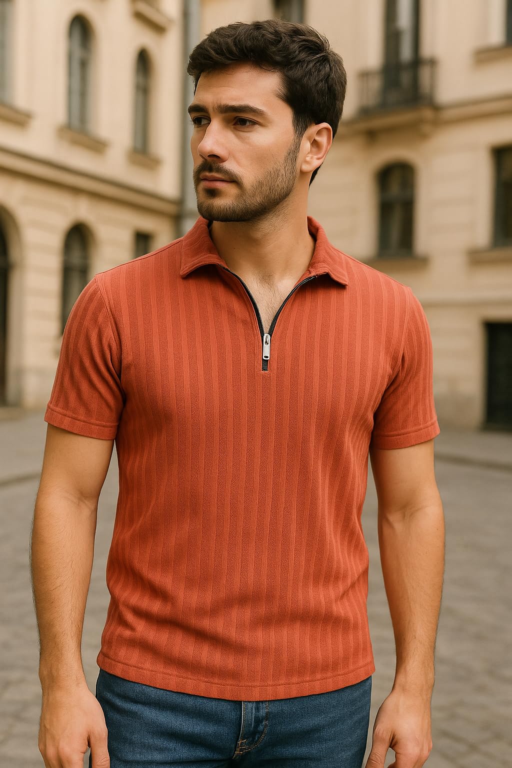 Preneum Men’s Polo T‑Shirt | Comfortable Rich Polycotton, Band Collar, Regular Fit | Stylish & Premium All Day Wear (Available in Plus Sizes and Combo Pack of 3) 3