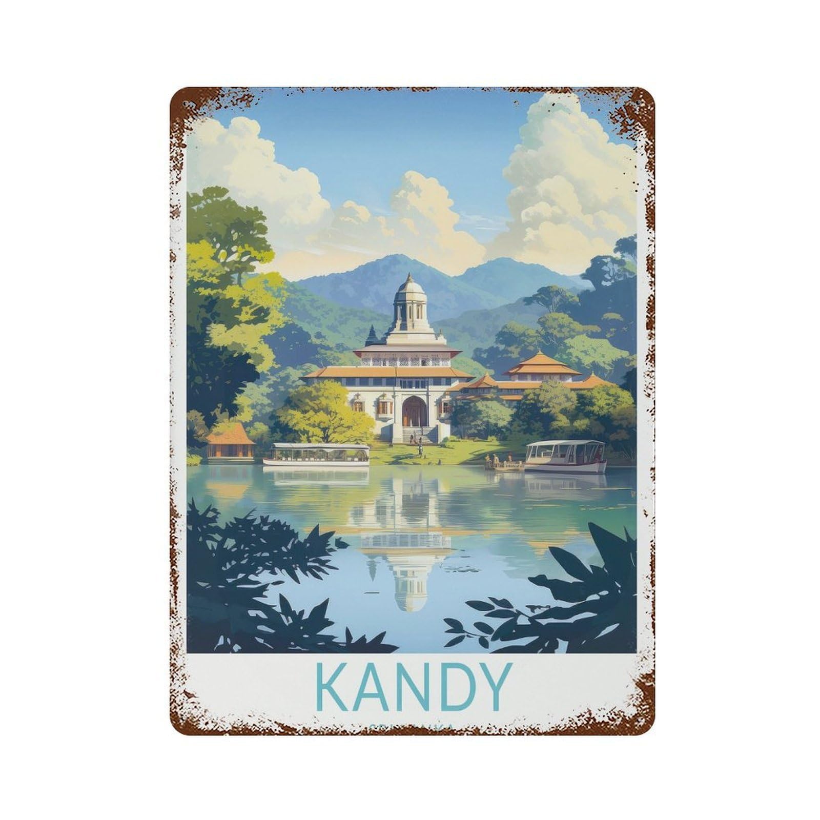 xiaoxiaoshen Kandy Sri Lanka Travel Colombo Siri Decor, Birthday G (3) Wall Decor Art Metal Tin Poster Modern Home Decor Art Home Bar Shop Decorations Vintage Sign 40x30cm