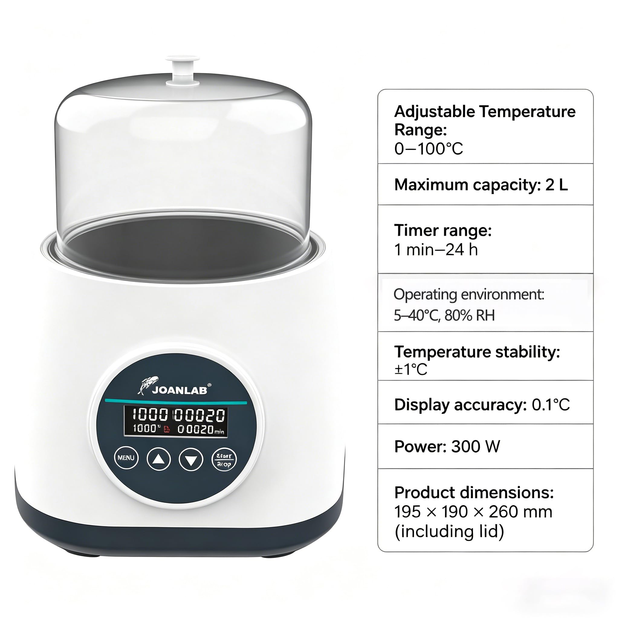 BañO MaríA Digital De Laboratorio Calentador De Agua EléCtrico De Temperatura Constante con Pantalla Digital BañO De Agua Hirviendo Antiseco De Acero Inoxidable For Laboratorio Pantalla LED