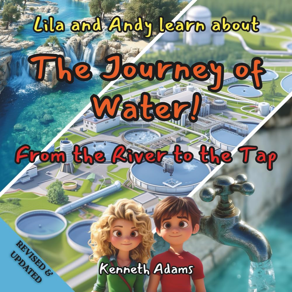 Lila and Andy learn about The Journey of Water: From the River to the Tap, A Young Civil Engineer's Guide to Water Treatment and Distribution