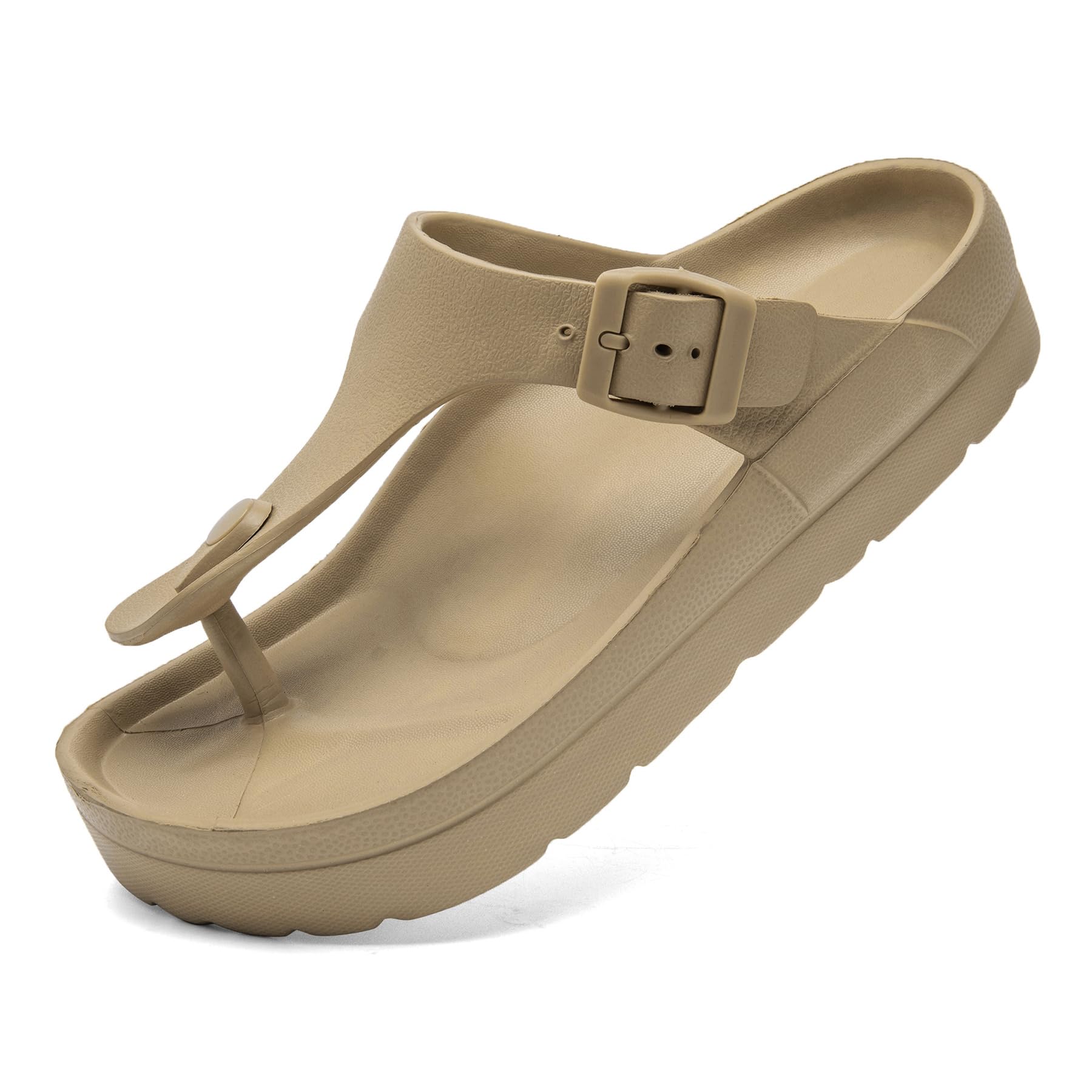 Waysoland Sandalen Damen Sommer,Orthopädische Damen Bequeme Folien Dicke Sohlen Plattform Sandalen mit einstellbarer Schnalle und Ultra Kissen