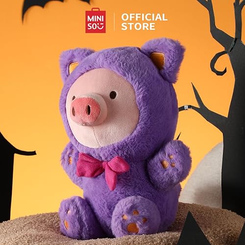 Miniatura 6 de MINISO Juguete de peluche Gigi de 10 pulgadas, disfraz de gato morado, animal de peluche prémium para niños