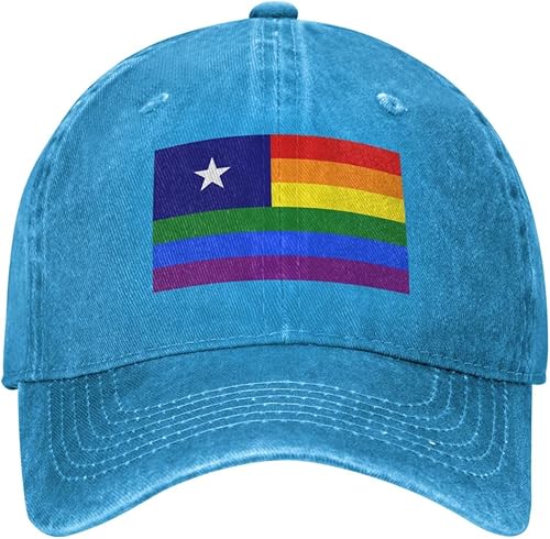 Miniatura 2 de LIFANGMI Bonnie Blue Pride Rainbow LGBT Flag Baseball Cap for Men Women Hats Adjustable Vintage Cowboy Hat Dad Caps