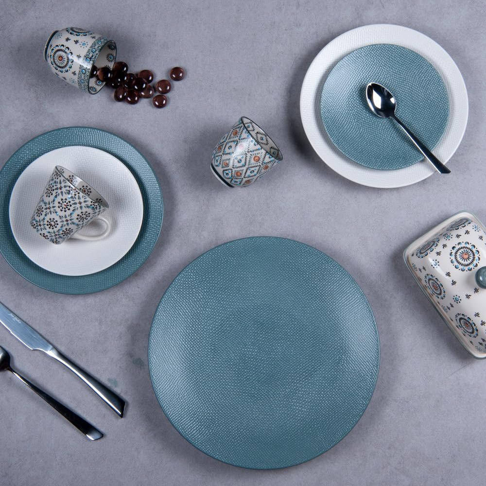 TABLE PASSION - Assiette à pain Vésuvio bleu 16 cm (lot de 6)
