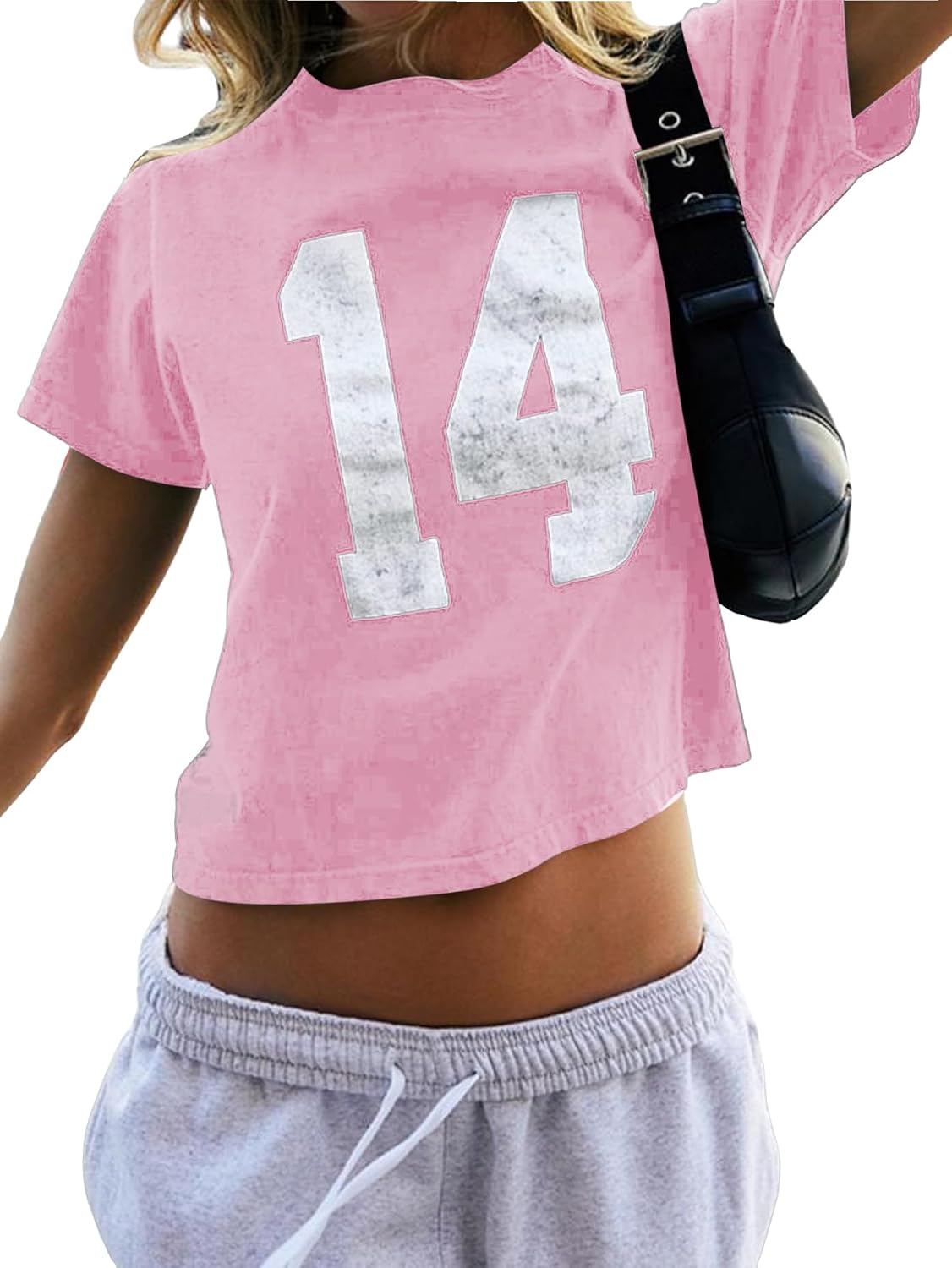 SOLY HUX Girl's Number Graphic Tees Short Sleeve Crew Neck Y2k Tops Jersey Shirts