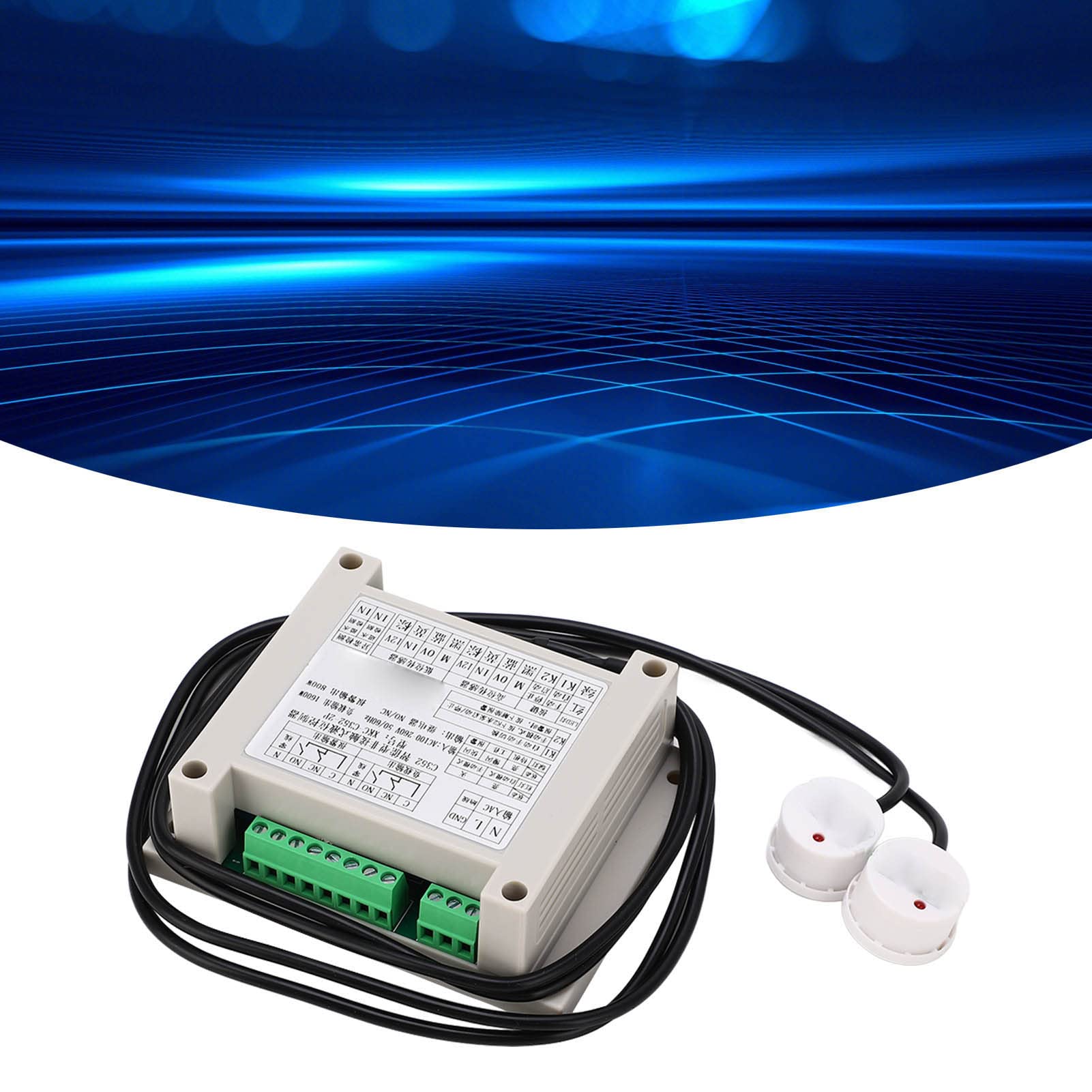 Controlador Automático de Nivel de Líquido sin Contacto Sensibilidad Ajustable 100-260V para Tanques de Agua Aceite Vaciado Eficiente Industrial Doméstico
