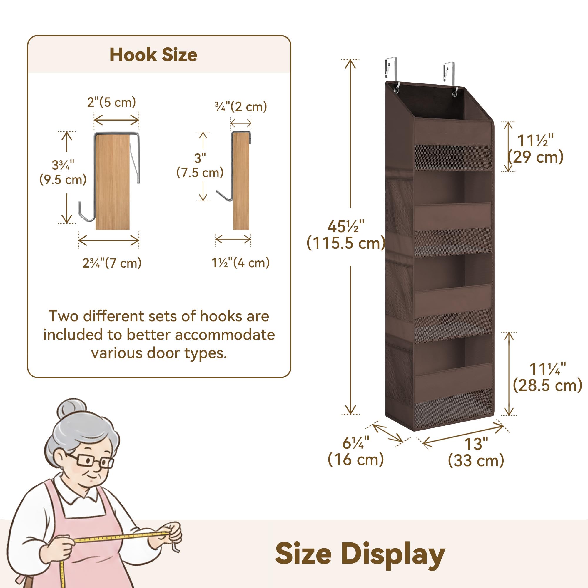GRANNY SAYS Bündel aus Organizzatore per Armadio a 6 ripiani und Porta Oggetti da Appendere con 4 Tasche