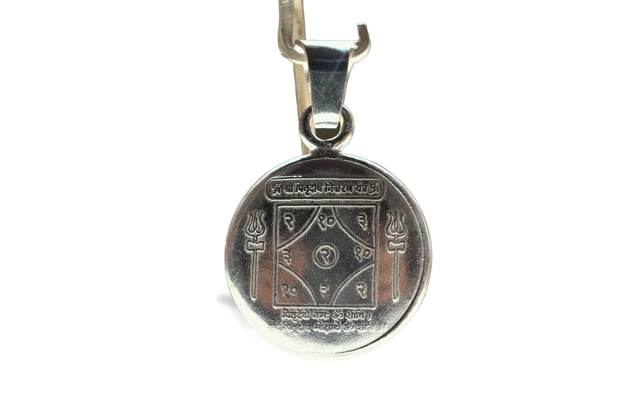 Ratna Shree Pitra Dosh Nivaran Yantra Locket In Pure Silver | remove struggles from life and bring bliss, harmony and good luck for people affected with Pitra
