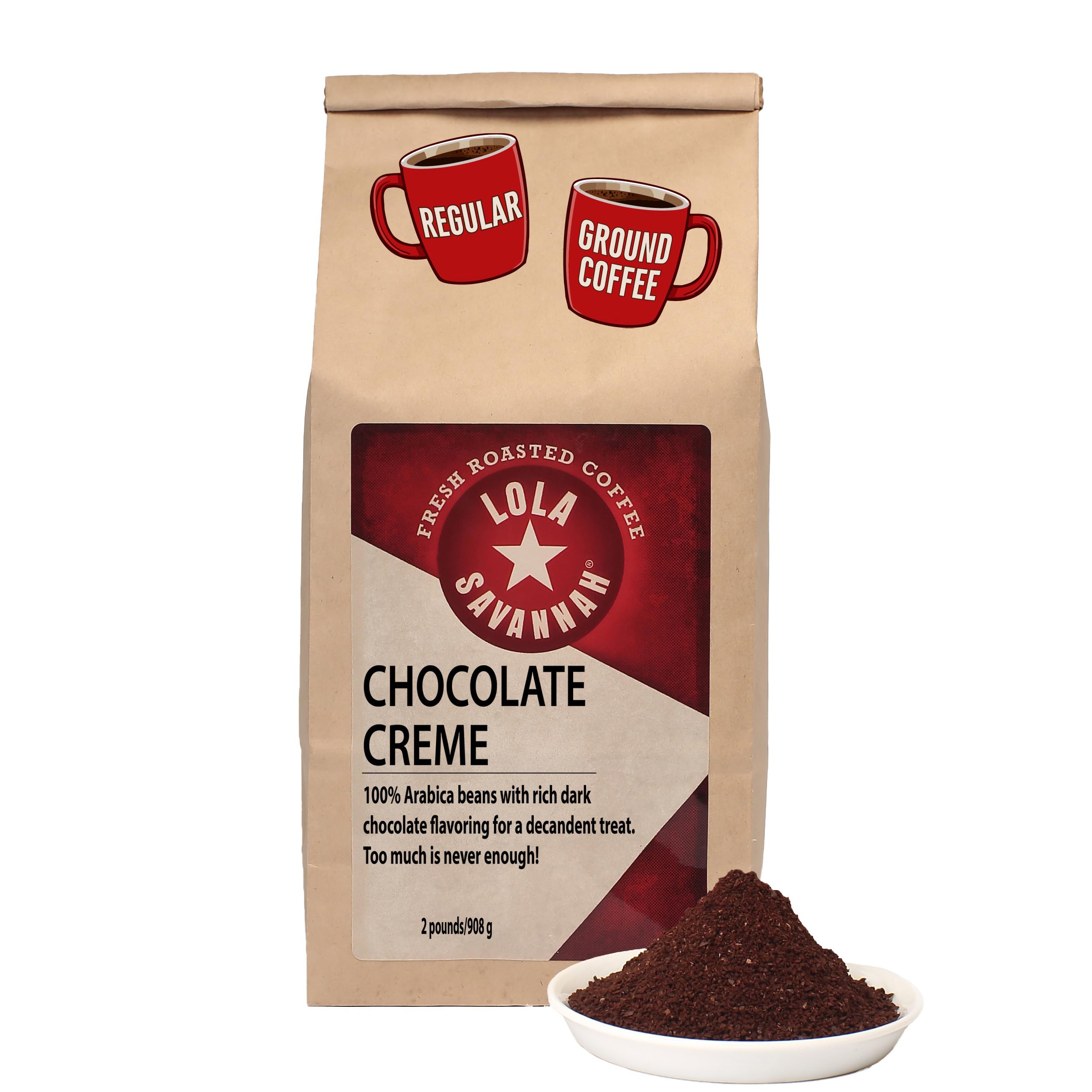 Lola Savannah Chocolate Creme Ground Caffeinated Coffee, 2lb