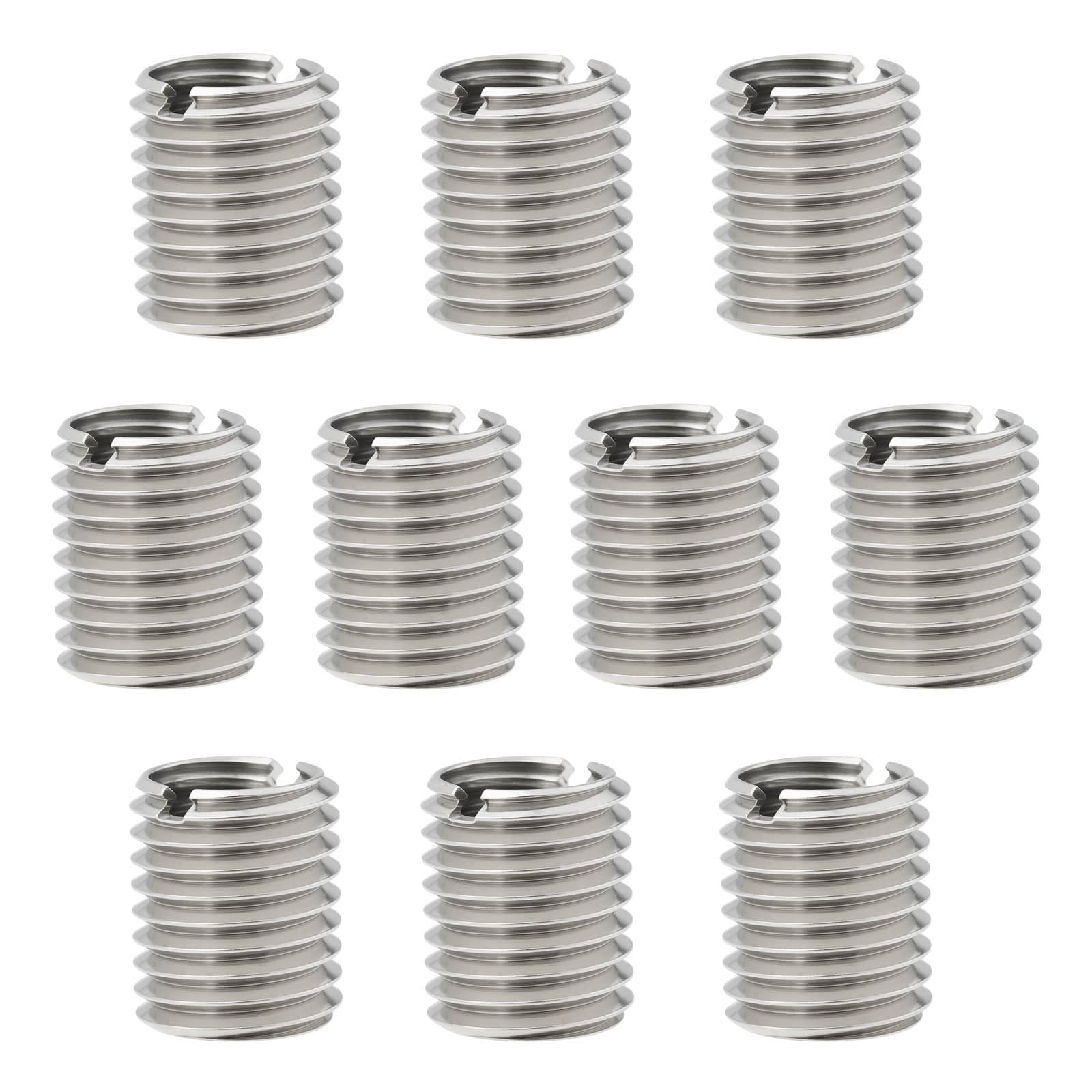 eMagTech 10Pcs M10x1.25 Male to M8x1.25 Female Conversion Reducer Nut Stainless Steel for Automobiles Lamps Industrial Machinery