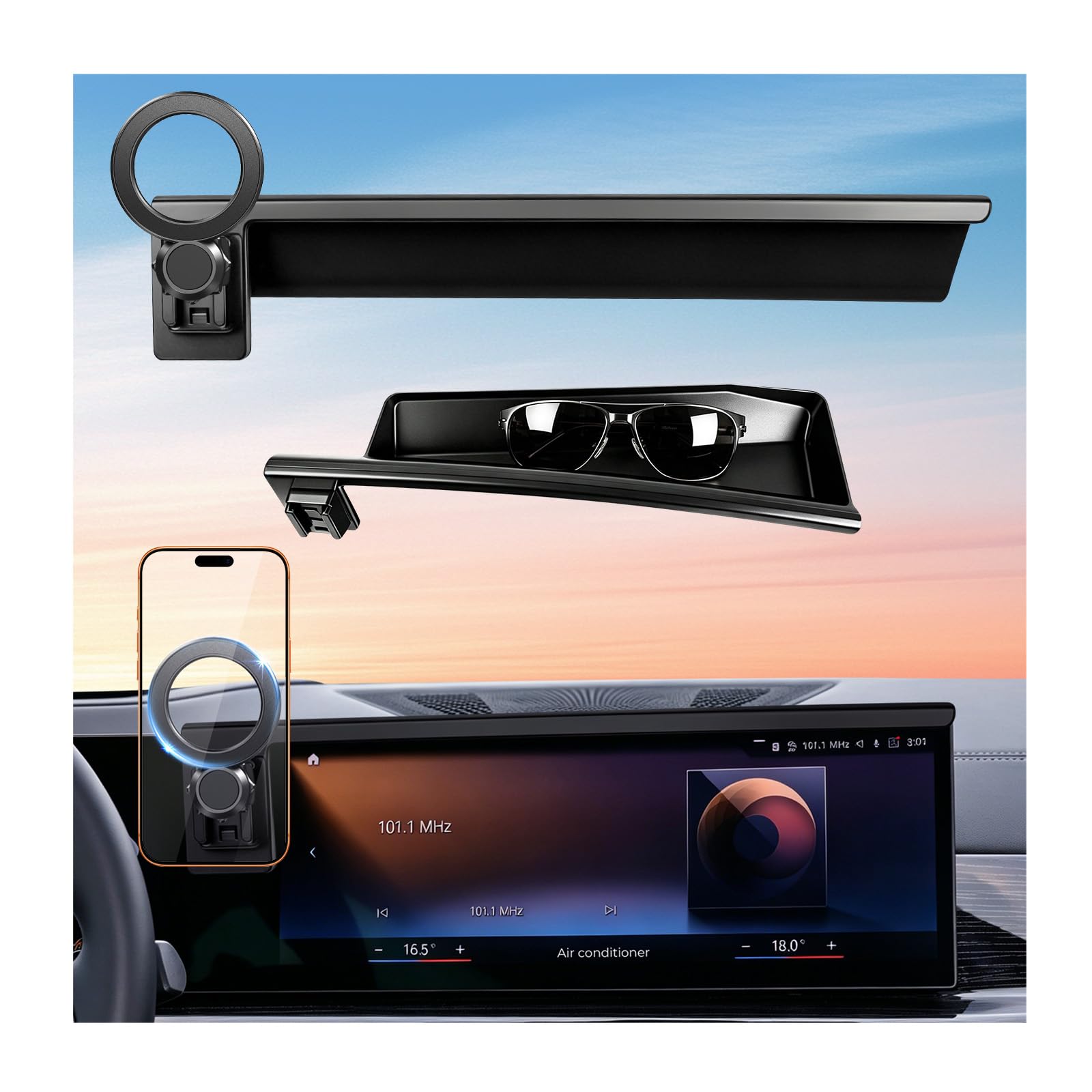 Photo 1 of Katorn Magnetic Car Phone Mount for BMW X5/X6/X7 (14.9-Inch Screen)