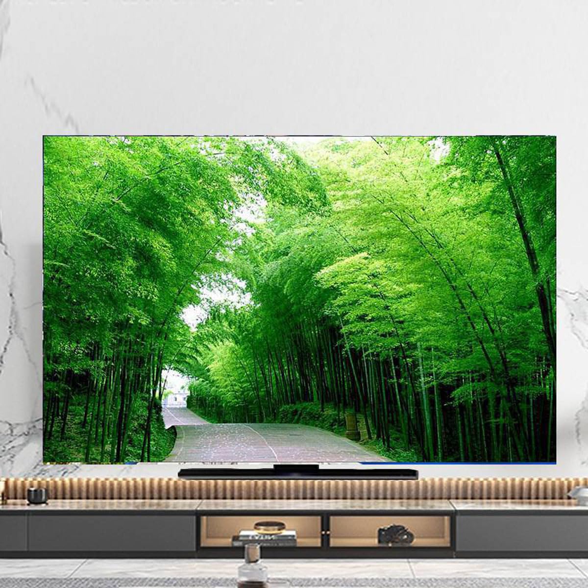 Osłona Telewizora Osłona Przeciwpyłowa Ręcznik 43 Cali 55 Cali 50 Cali 65 Cali Wisząca Osłona Lcd Wielowymiarowa Uniwersalna Dekoracja(Size:75IN,Color:A)