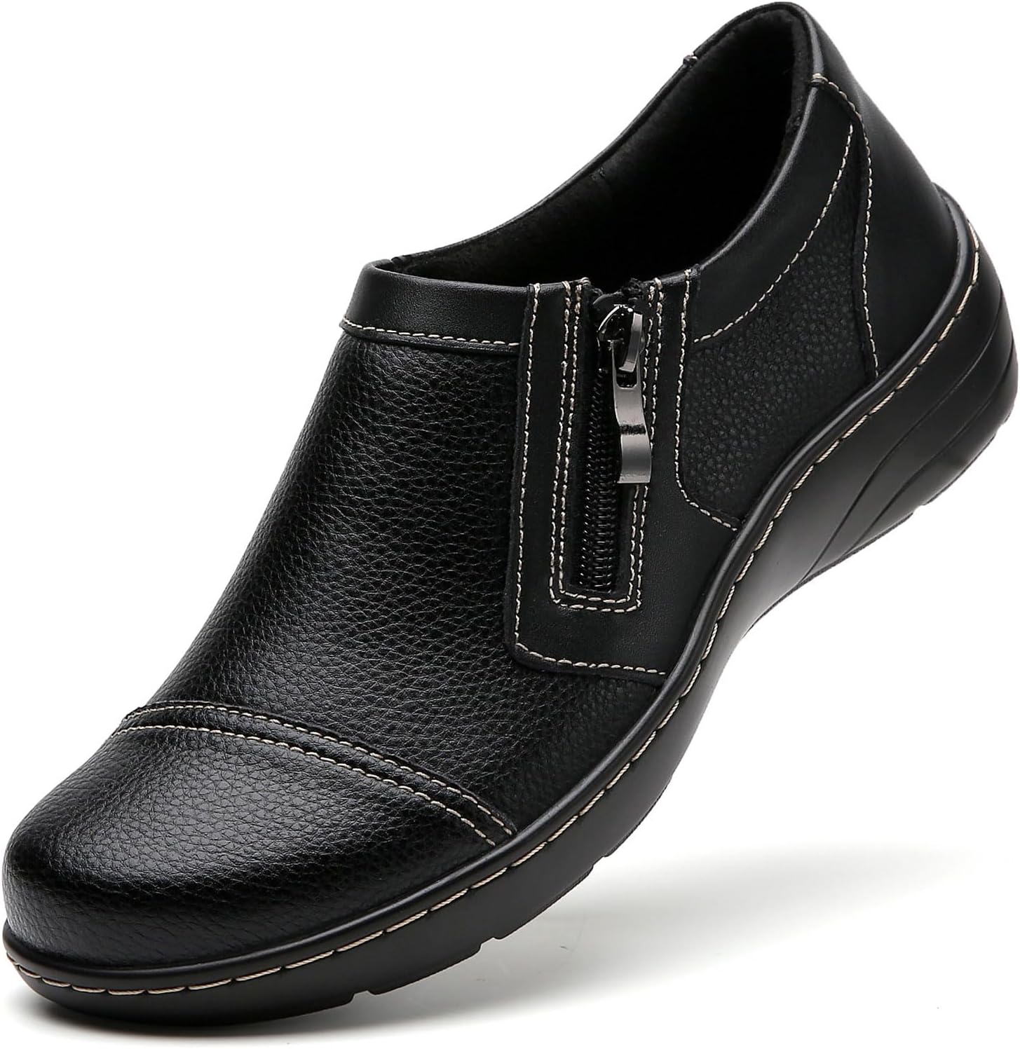 QAE Loafers for Women Comfort Women's Loafers & Slip-Ons Orthopedic Lightweight Business Casual Dressy Walking Work Flat Slip-On Shoes for Ladies
