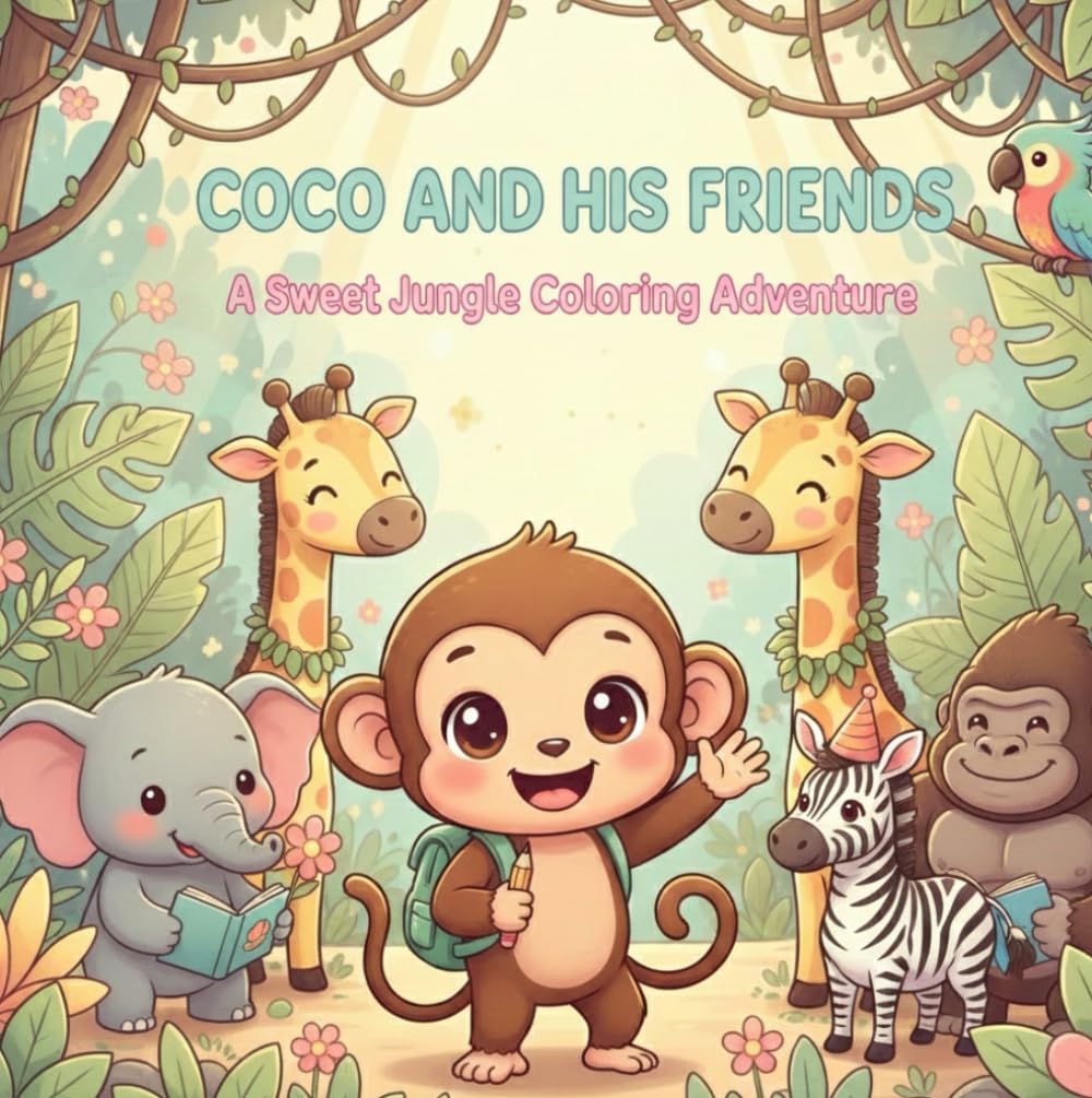Coco and his friends: A Sweet Jungle Coloring Adventure