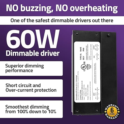 Miniatura 3 de HitLights Controlador LED regulable de 200 W, transformador electrónico, fuente de alimentación de 120 V CA a 12 V CC para tira de luz LED,