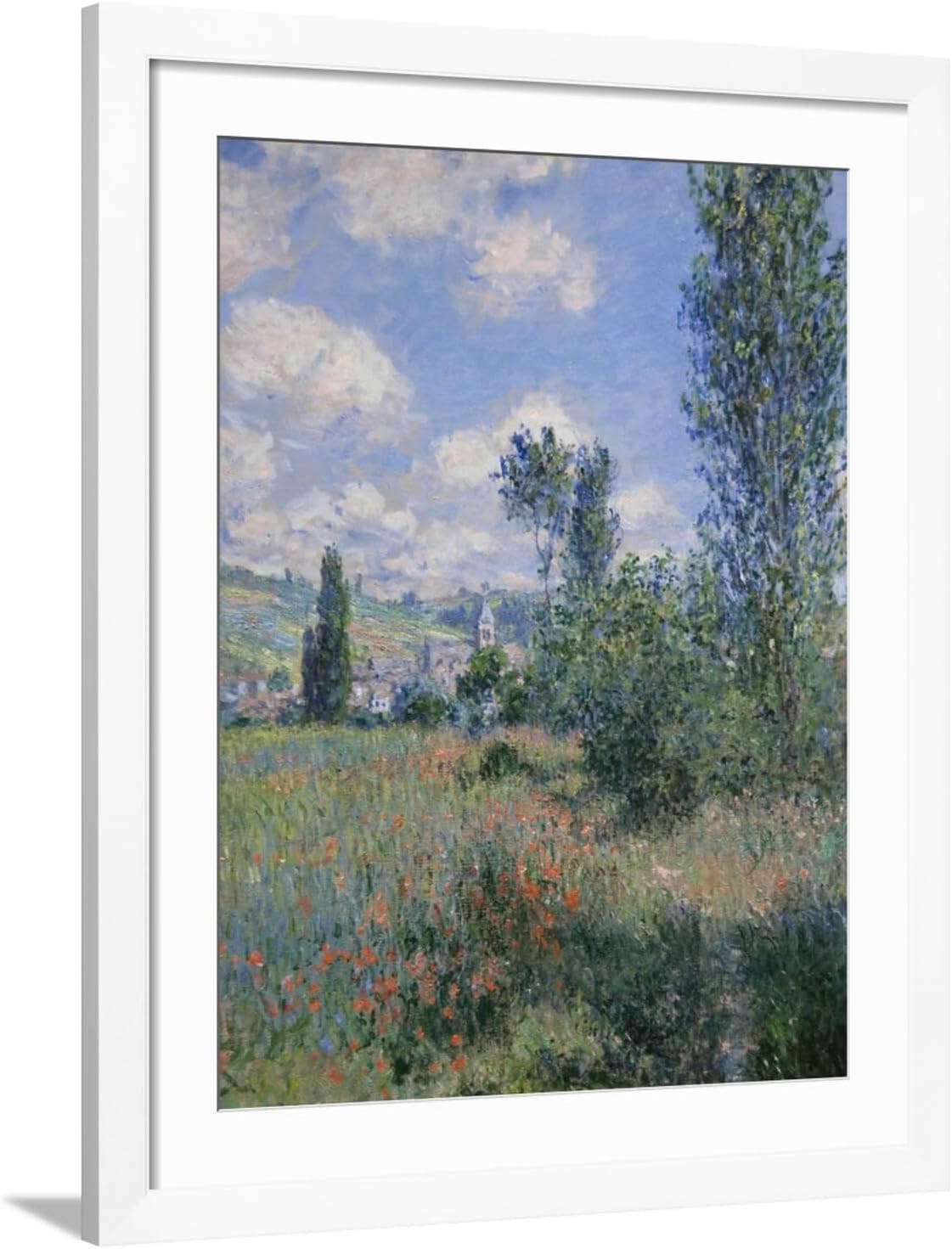 ART.COM Wall Art Print View of Vetheuil by Claude Monet, 18" x 24"