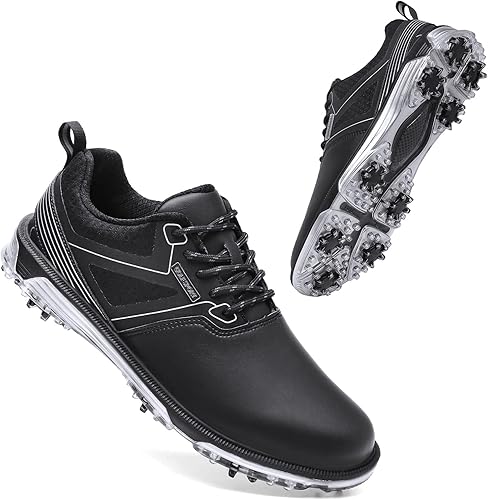 Miniatura 2 de EHQZN Zapatos de golf profesionales para hombre, zapatos de golf para caminar, impermeables, cómodos y transpirables, zapatos de golf y deportes de