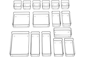 Famhap 16 Pcs Drawer Organizers with Non-Slip Silicone Pads