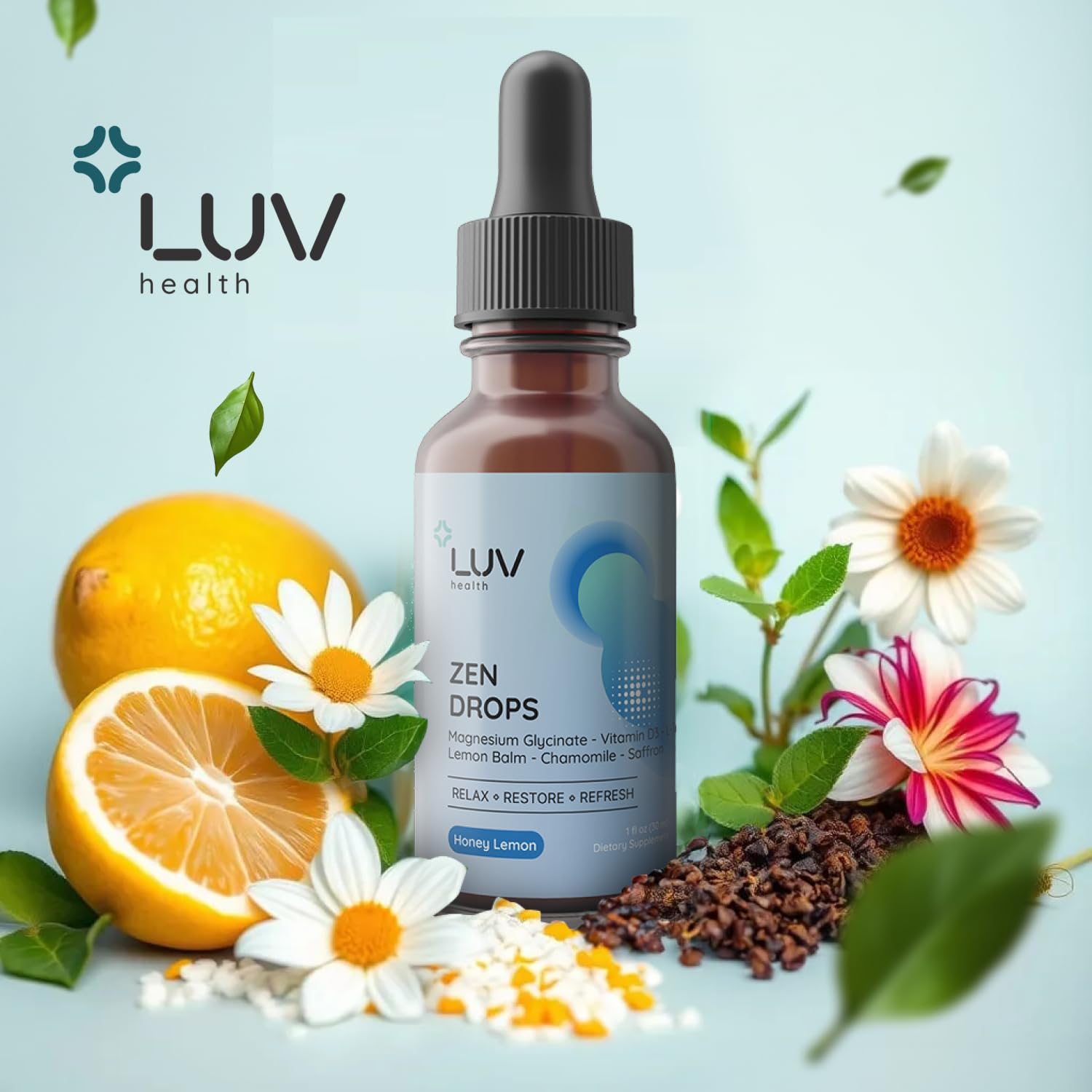 Amazon.com: LUV Zen Drops: Anxiety and Stress Support Drops with