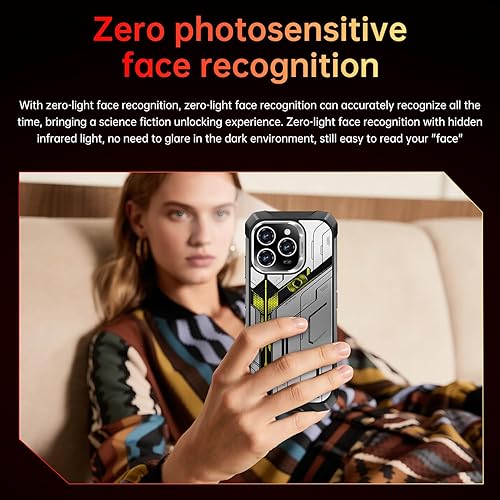 Miniatura 4 de 16PROMA X 32+1TB Armor Teléfono celular desbloqueado, teléfono inteligente con pantalla HD de 6.99 pulgadas, batería Android 15, 22000 mAh, teléfono