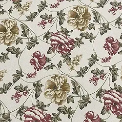 Tecido Impermeável Floral Marsala Bege Acqua Decor 1,40m largura