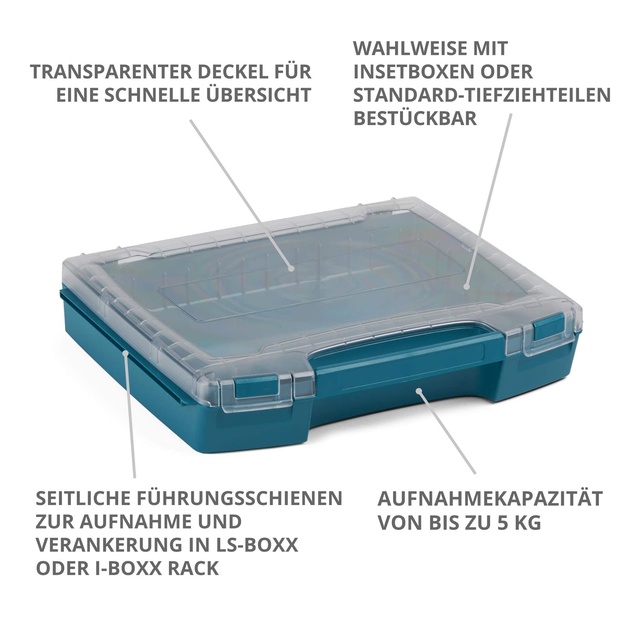 L-BOXX Sortimo LS-BOXX 306 professional blau Werkzeugkoffer Set ohne Logo | inklusiv 2x i-BOXX leer | Transportsystem Werkzeug