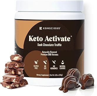 KETO ACTIVATE Exogenous Ketones Drink with Dark Chocolate Truffles - Pure Ketogenic Shake Powder with Chocolate Ketones | Start Ketosis & Boost Energy with Ketone Supplements