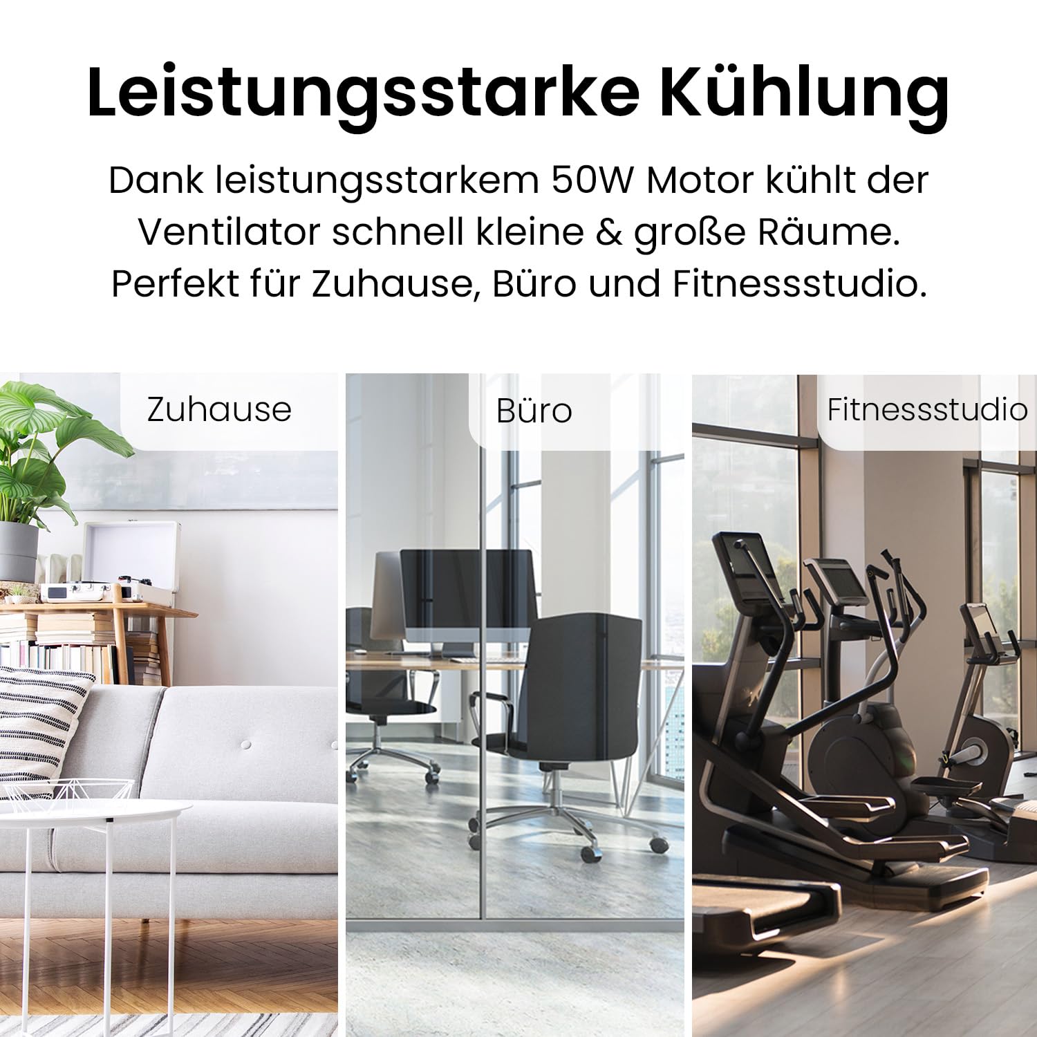 Pro Breeze 30,5 cm Bodenventilator aus Chrom - 50W Ventilator klein mit 3 Geschwindigkeitsstufen, 110° vertikal neigbar - Leistungsstarke Windmaschine für Zuhause, Büro und Fitnessstudio