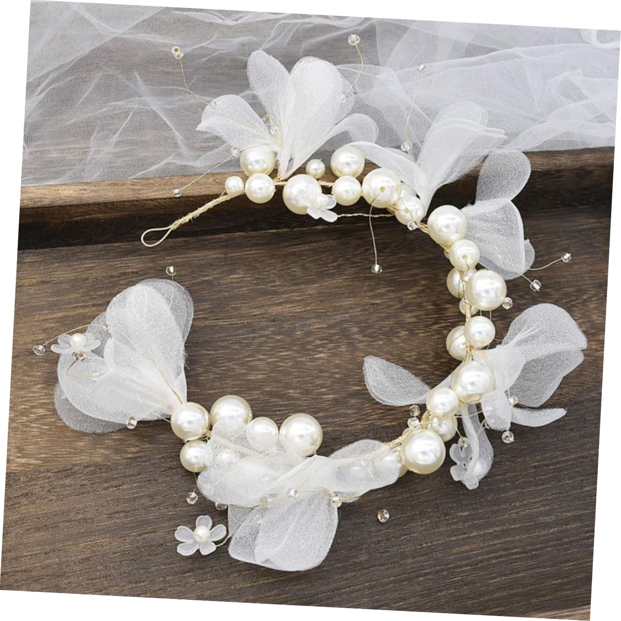 3 Piezas De Lujoso Tocado De Novia Y Tocado De Flores De Tela Para Bodas Graduaciones Cumpleaños Y Ocasiones Especiales.
