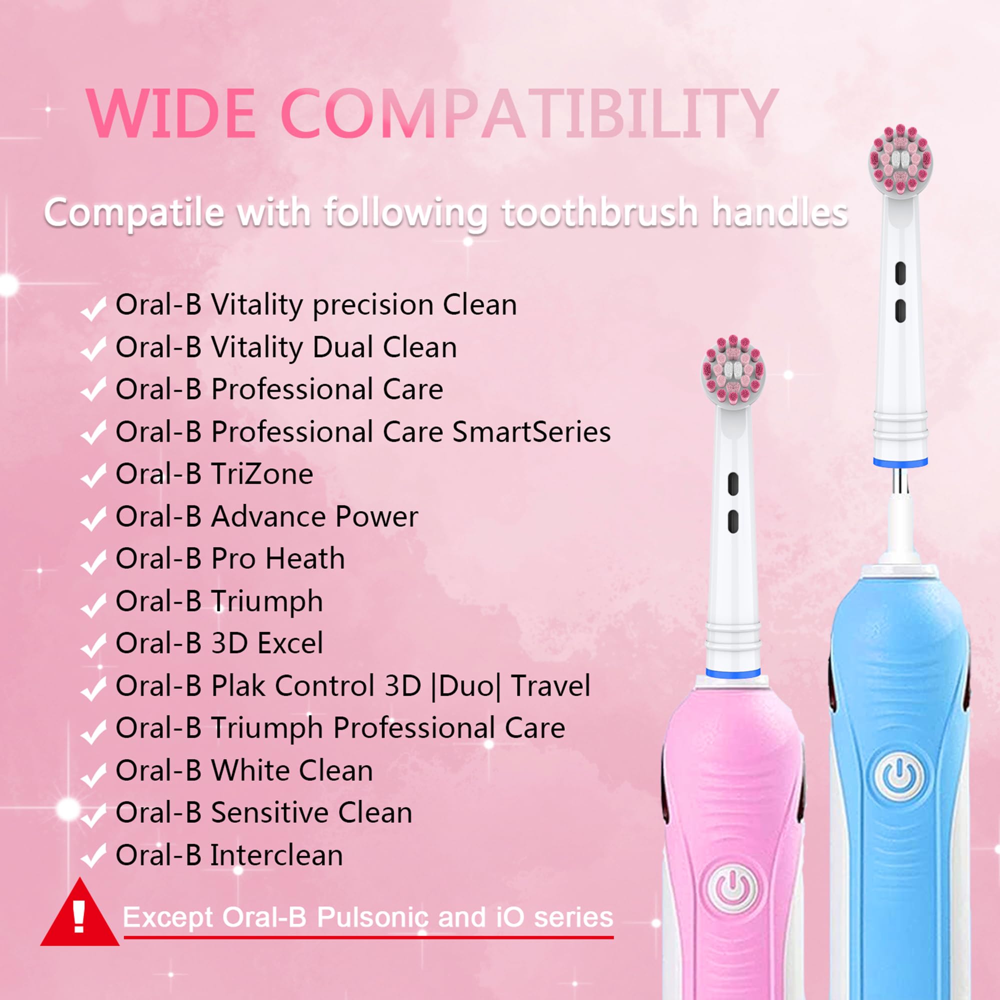 Cabezales de cepillo de dientes de repuesto empaquetados individualmente para Oral B Braun, cabezales de cepillo de dientes eléctricos profesionales compatibles con Oral B Pro 1000/3000/5000