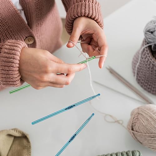 Miniatura 7 de YUXIANLB 8 agujas de tejer de aluminio para ganchillo, hilo para manualidades, buen regalo para mujeres, adultos, niños, gancho de ganchillo de