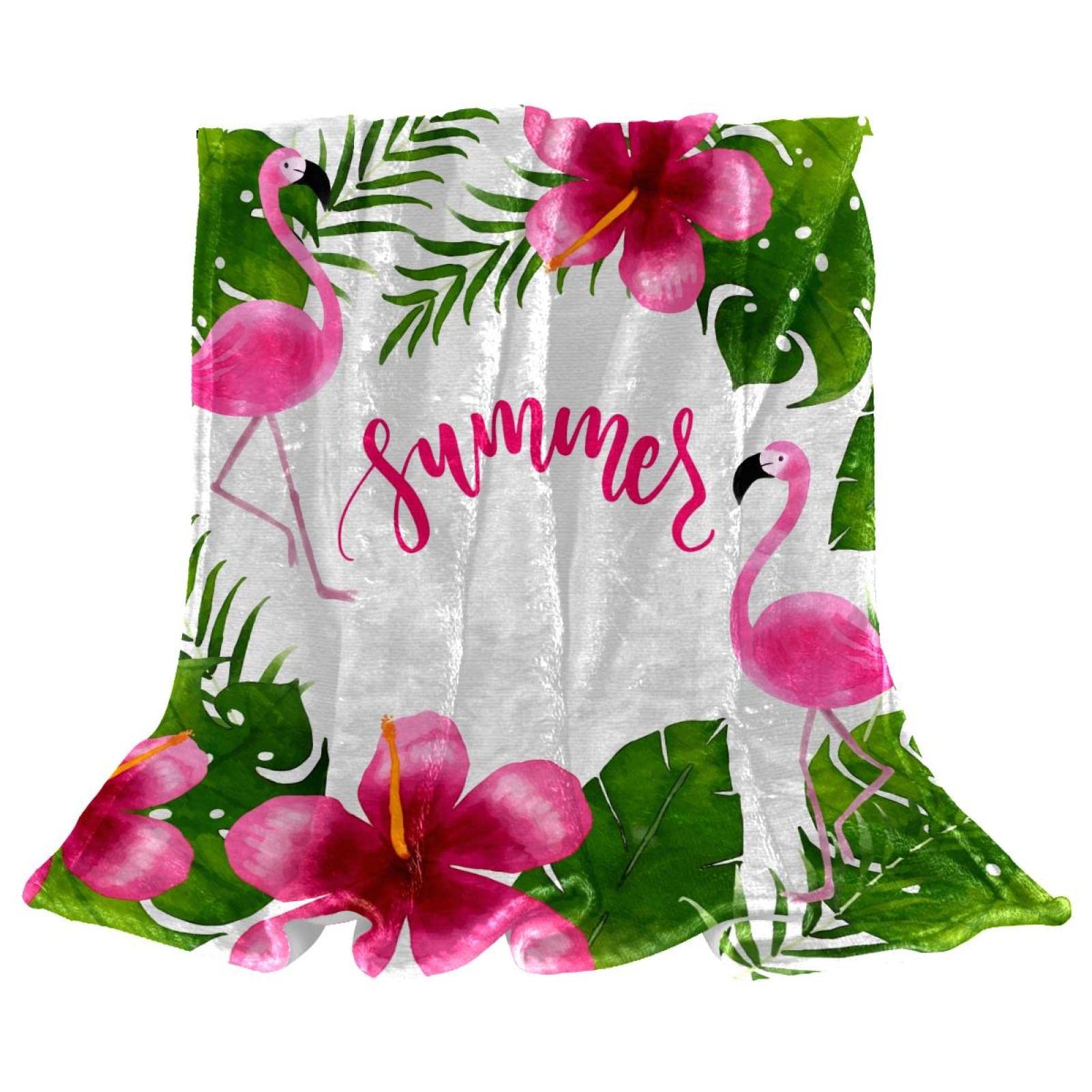 Couvertures chaudes et douces contre le froid hivernal avec plaid microfibre flamant rose