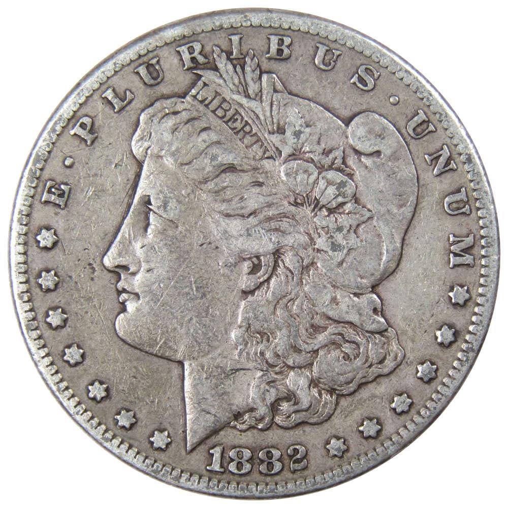 1882 S Morgan Dollar F Fine 90% Silver $1 US Coin Collectible