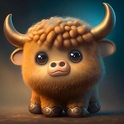 Miniatura 1 de RICUVED Arte de pintura de diamante de vaca, kits de pintura de diamantes de animales para adultos, kits de arte de diamantes 5D, taladro redondo