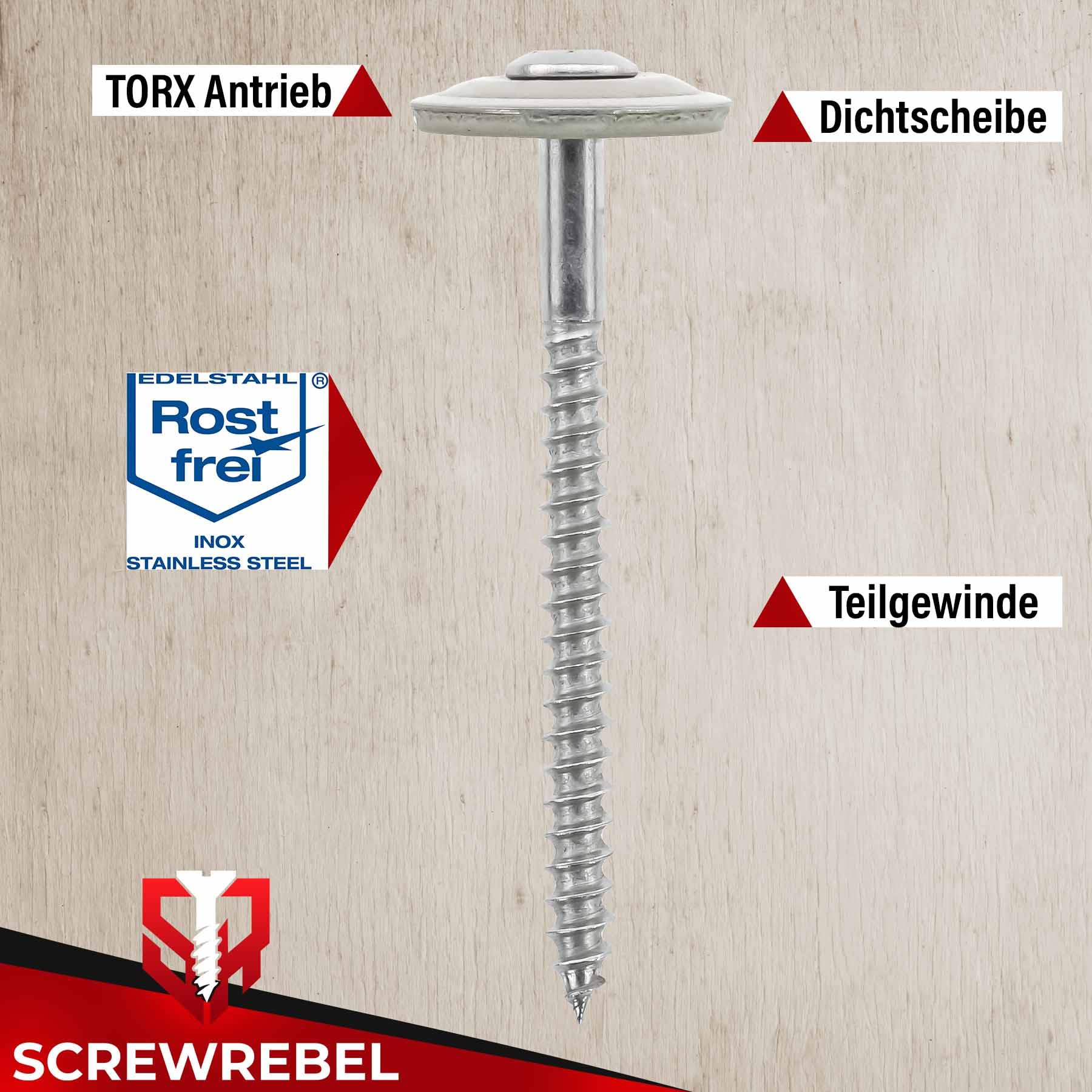 Vite Per Lattoniere 4.5x 25 TX20 Inox A2 Testa Rivestita Ral7016 Antracite - Foto 3