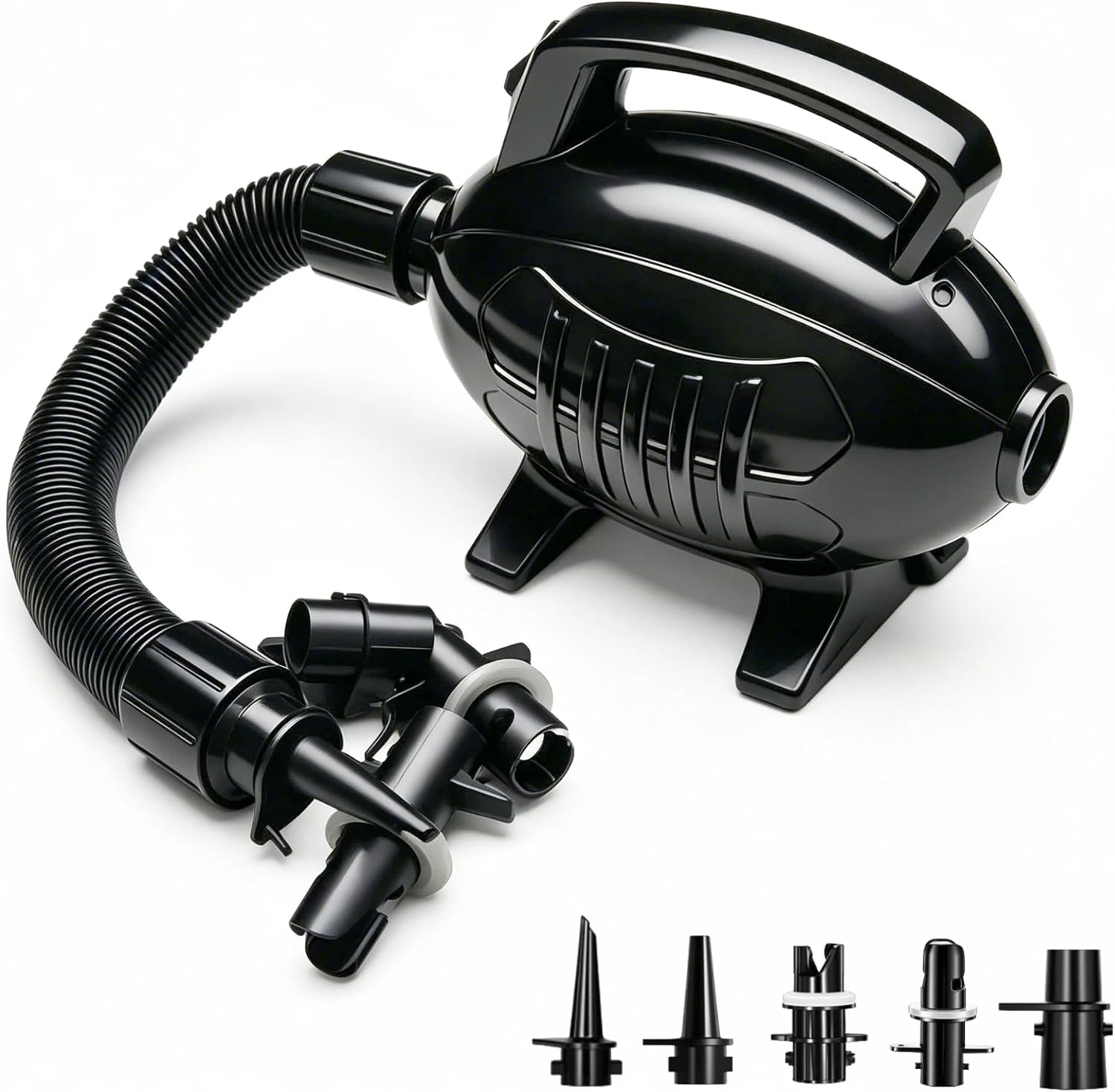 High Power Quick-Fill Inflator for Inflatable Pool Floats Air Mattresses Inflatable Toys, Blow Up Machine Electric Air Pump with 5 Detachable Nozzles, 600W Dual Inflation and Deflation, 510 L/min